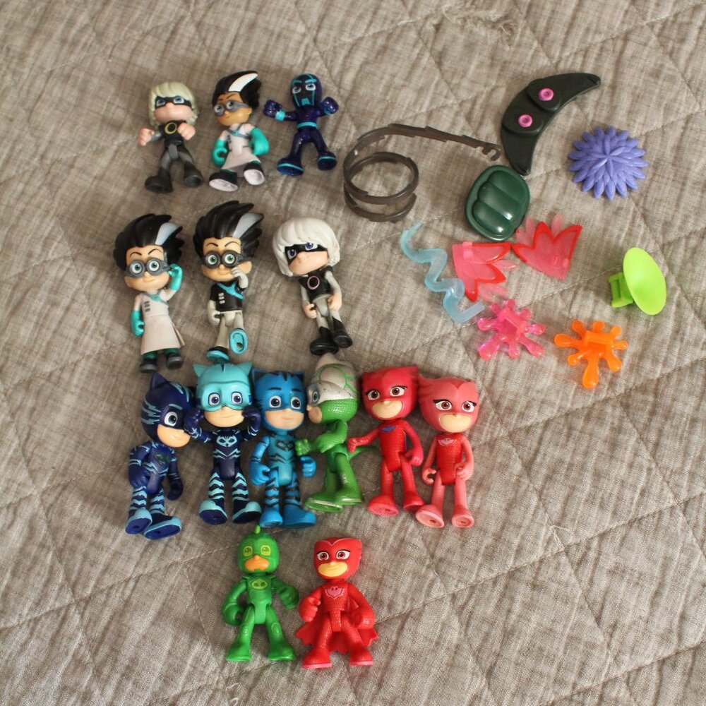 Large Lot of PJ Masks  Characters Cat Boy Owlette Gecko